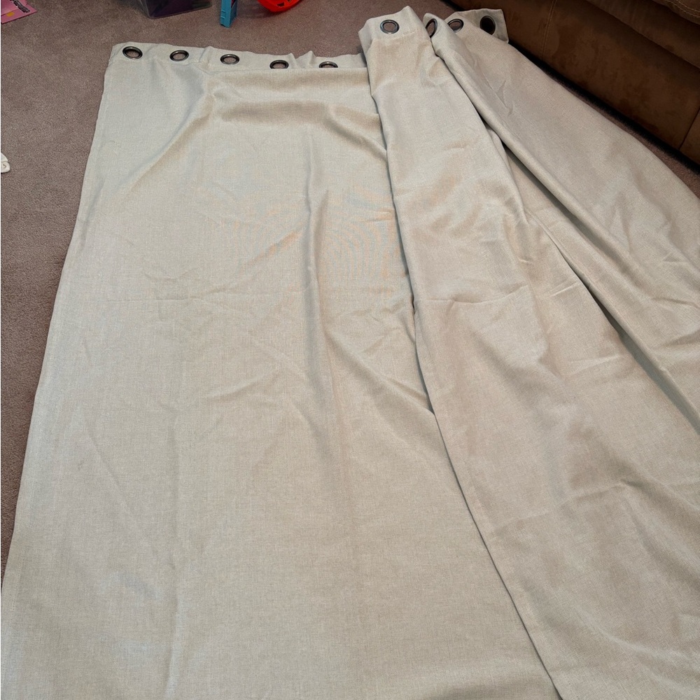 Sonoma Tan Linen Blackout Curtains